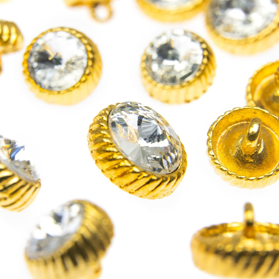 Vintage Style Diamante Buttons - Lena
