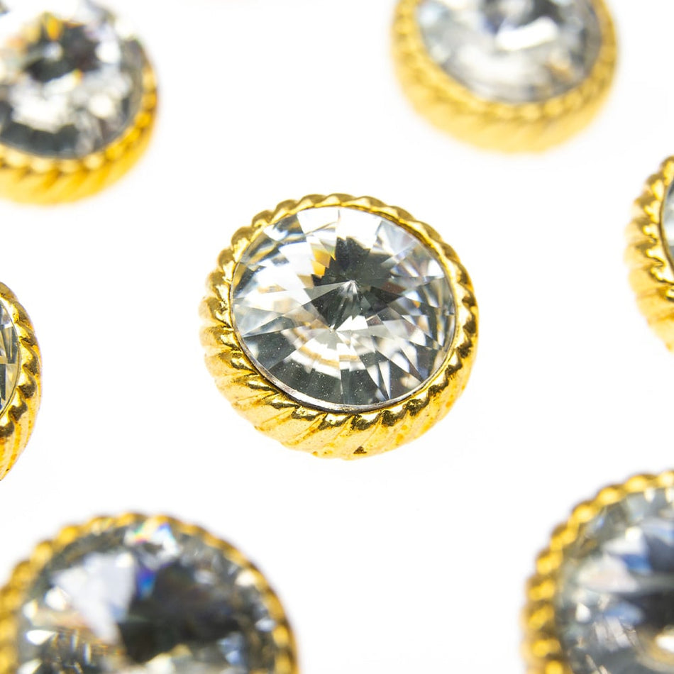 Vintage Style Diamante Buttons - Lena