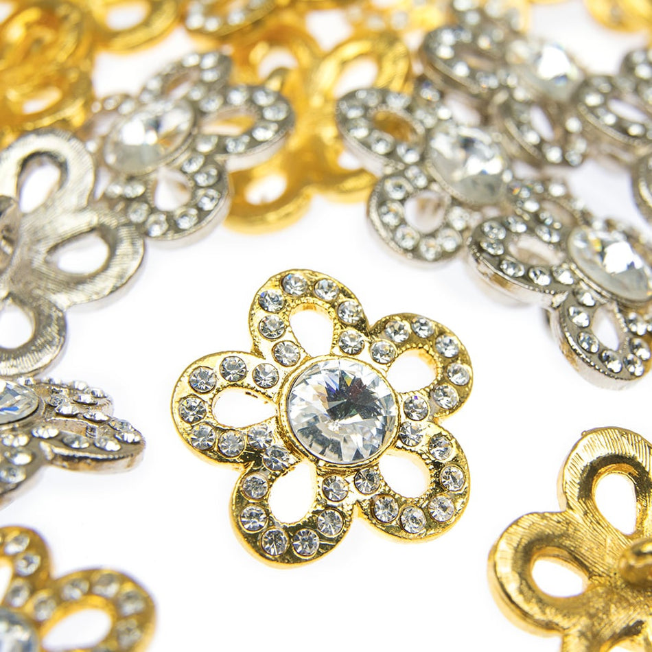 Vintage Style Diamante Buttons - Betty