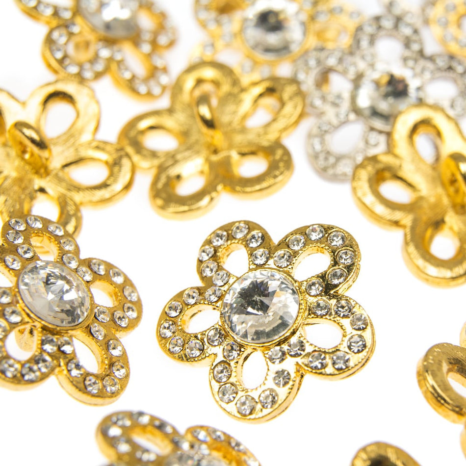 Vintage Style Diamante Buttons - Betty