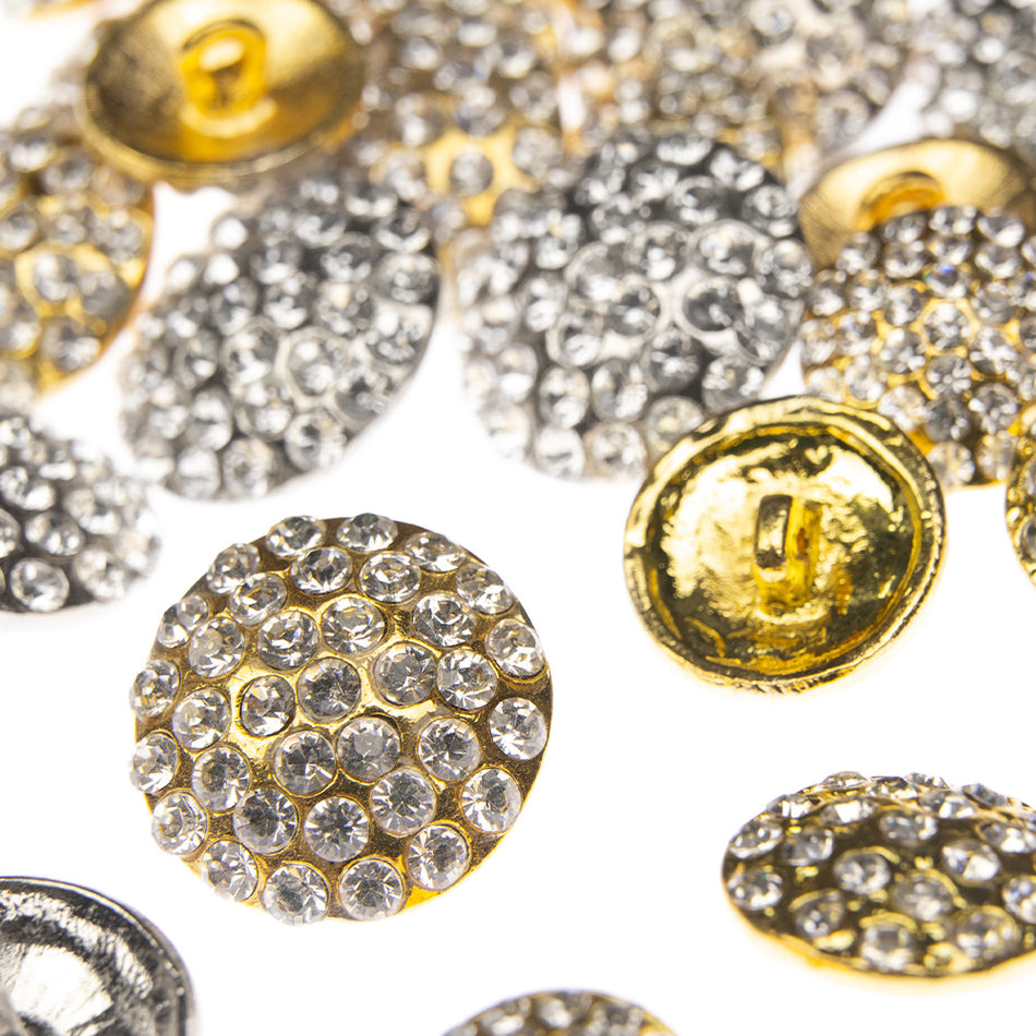 Vintage Style Diamante Buttons - Nellie
