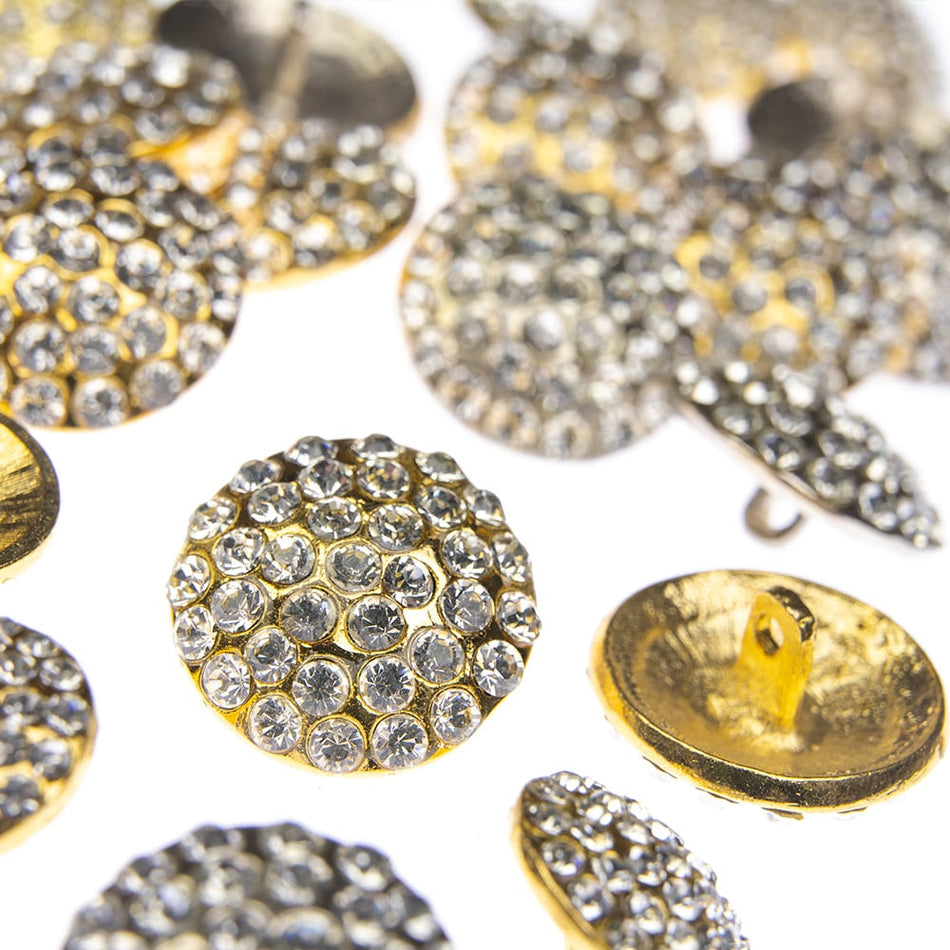 Vintage Style Diamante Buttons - Nellie