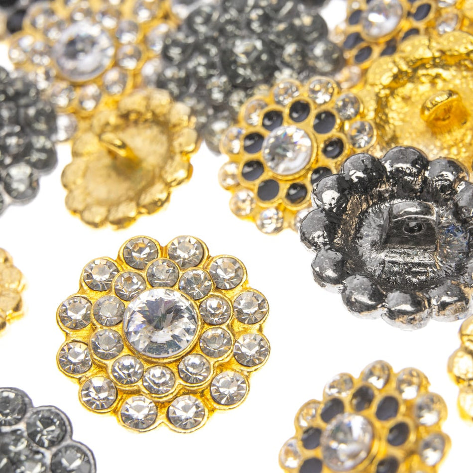 Vintage Style Diamante Buttons - Ivy