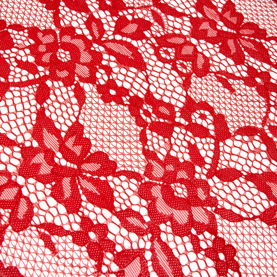 Floral Honeycomb Raschel Stretch Lace
