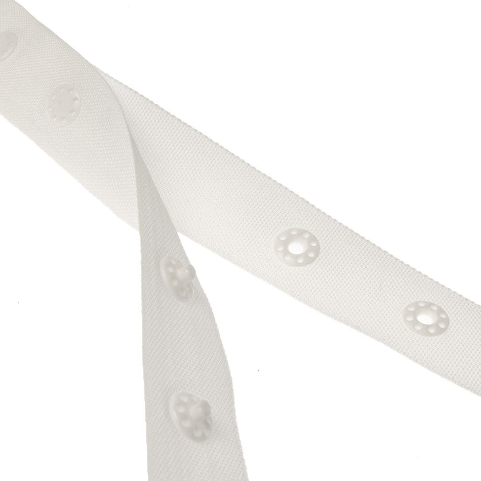 Snap Fastener Tape w Round Press Studs - 17mm