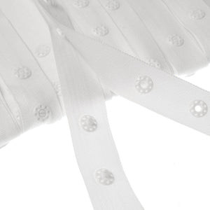 Snap Fastener Tape w Round Press Studs - 17mm