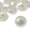 Japanese Dome Pearl Button w Metal Shank (12 Pack)