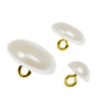 Japanese Dome Pearl Button w Metal Shank (12 Pack)