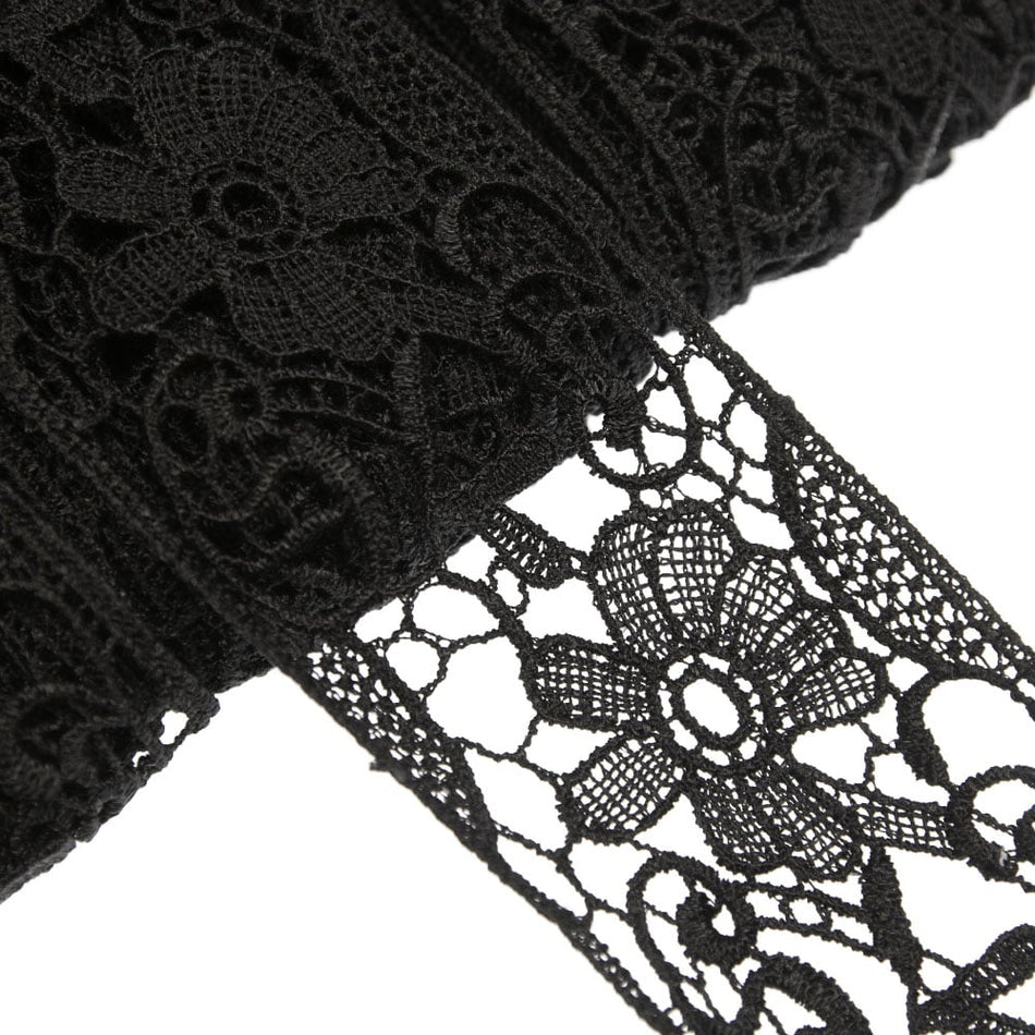 Lace Guipure Trim w Daisy Swirls