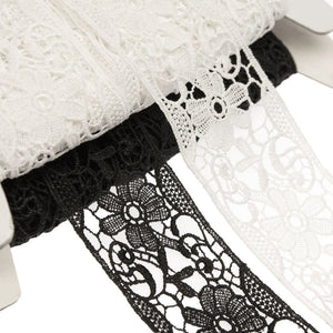 Lace Guipure Trim w Daisy Swirls
