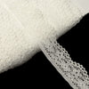 Rose Floral Stretch Lace Trim w Scalloped Edging