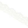 Rose Floral Stretch Lace Trim w Scalloped Edging