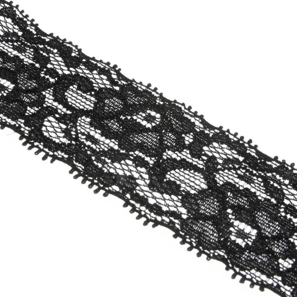 Zinnia Floral & Swirls Stretch Lace Trim