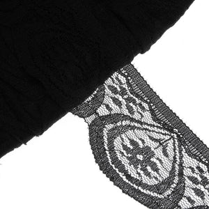 Teardrop Floral Stretch Lace Trim