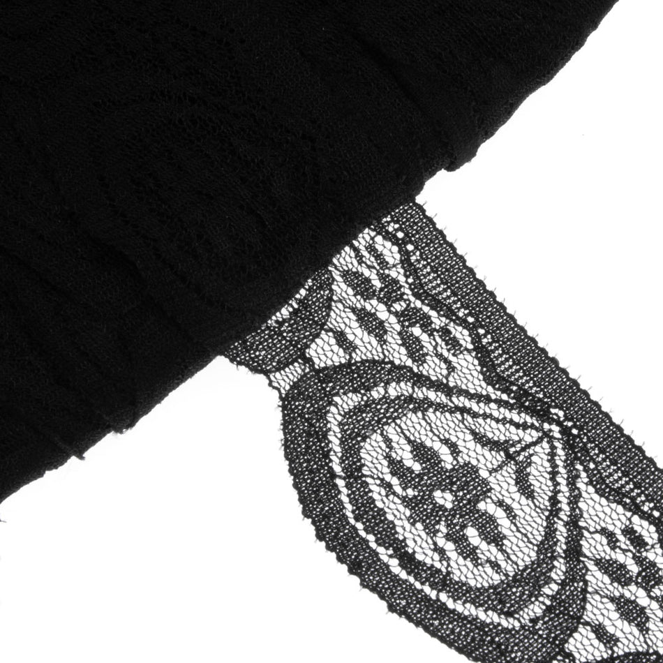 Teardrop Floral Stretch Lace Trim