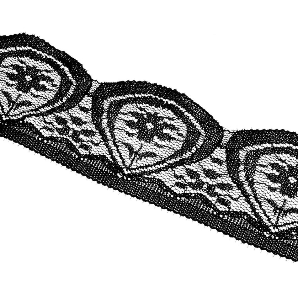 Teardrop Floral Stretch Lace Trim