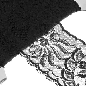 Roses & Swirls Stretch Lace Trim w Scalloped Edging