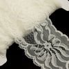 Roses & Swirls Stretch Lace Trim w Scalloped Edging