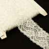 Hibiscus Flowers Stretch Lace Trimw Scalloped Edging  Style 12910