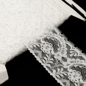 Fern Stretch Lace Trim w Floral Arches