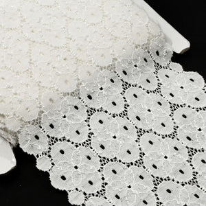 Spotted Circles Stretch Lace Trim
