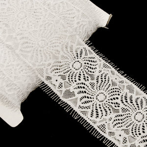 Wildflowers Stretch Lace Trim w Fringed Edging