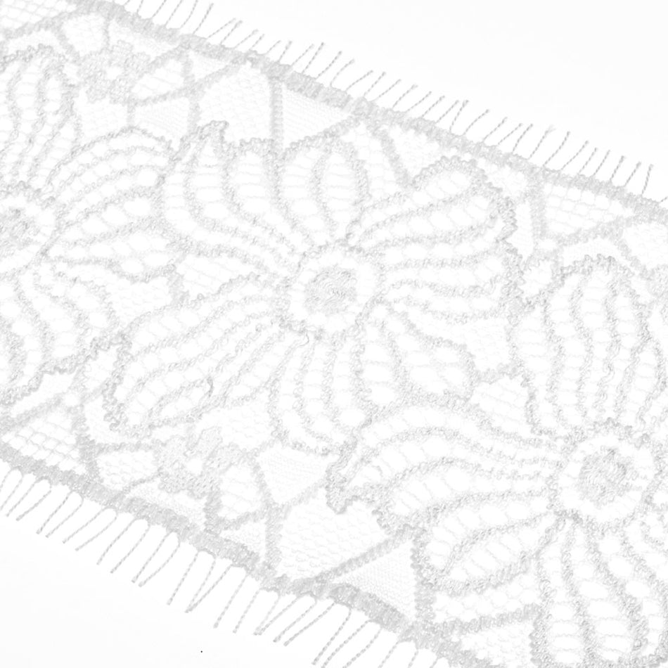 Wildflowers Stretch Lace Trim w Fringed Edging