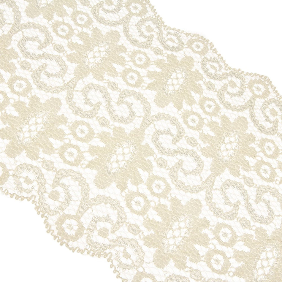 Lotus Stretch Lace Trim w Swirls