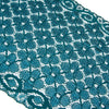 Lattice Floral Stretch Lace Trim w Swirled Edging