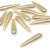 Elongated Teardrop Pearl Beads - Horizontal Drilled - 23x6mm  (12 Pack)