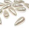 Teardrop Pearl Beads - Vertical Drilled - 22x12mm (12 Pack)