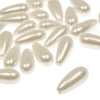 Teardrop Pearl Beads - Vertical Half-Drilled (24 Pack)