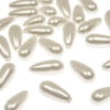 Teardrop Pearl Beads - Vertical Half-Drilled (24 Pack)