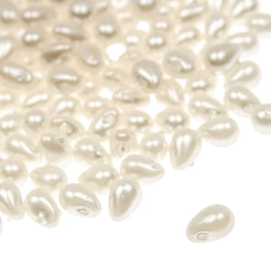 Teardrop Pearl Beads - Horizontal Drilled - 6x4mm (144 Pack)