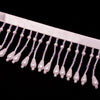 Bugle & Seed Bead Tassel Trim - Pearl Drop