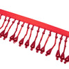 Bugle & Seed Bead Tassel Trim - Pearl Drop