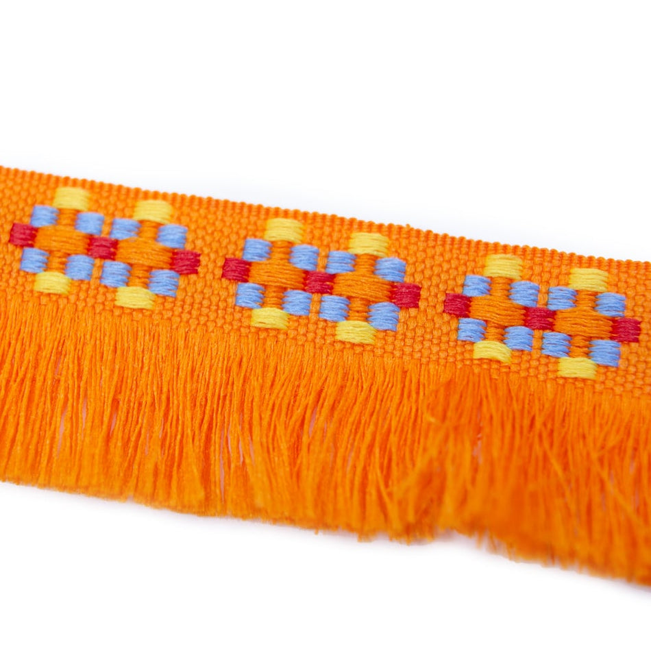 Embroidered Jacquard Tassel Fringe