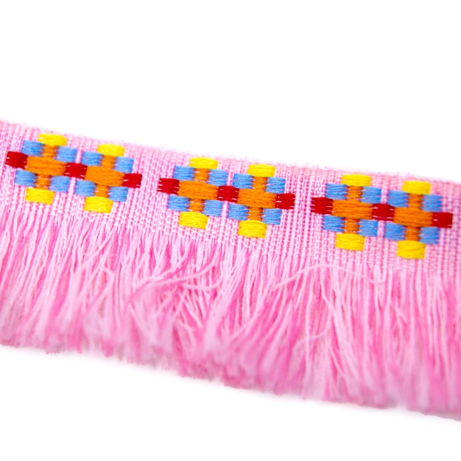 Embroidered Jacquard Tassel Fringe
