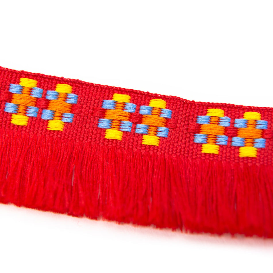 Embroidered Jacquard Tassel Fringe