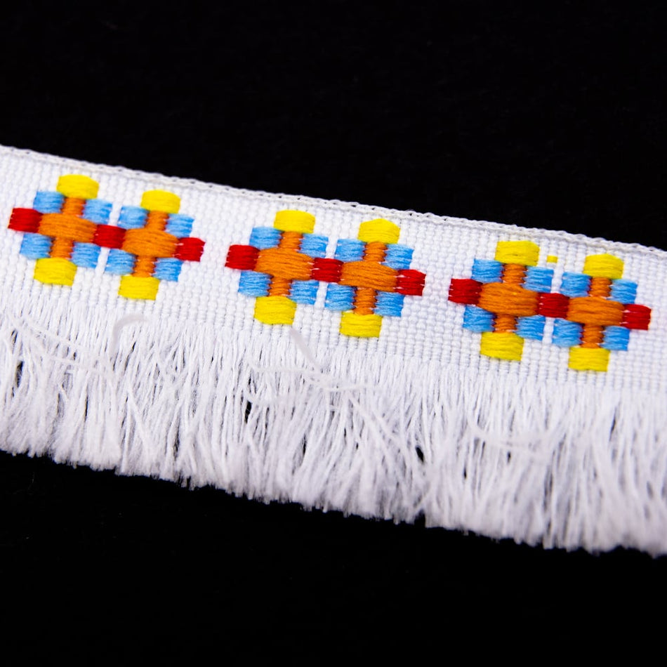 Embroidered Jacquard Tassel Fringe