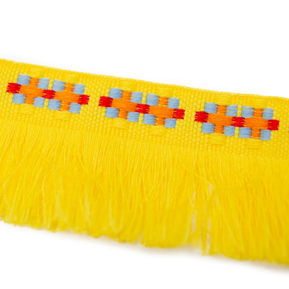 Embroidered Jacquard Tassel Fringe