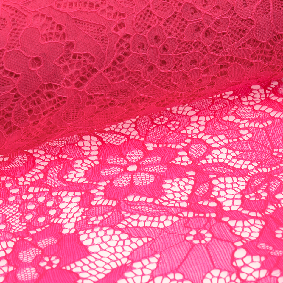 Fluorescent Honeycomb Raschel Stretch Lace