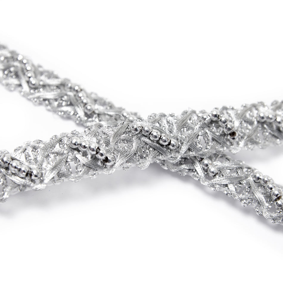 Lattice Lurex Trim w Beading
