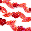 Daisies Sequin Trim w Beaded Leaves