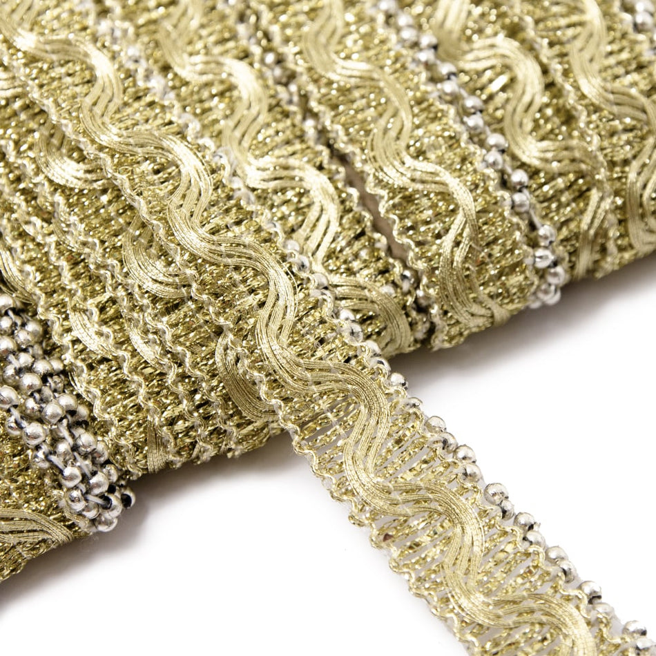 Wave Lurex Trim w Beaded Edge