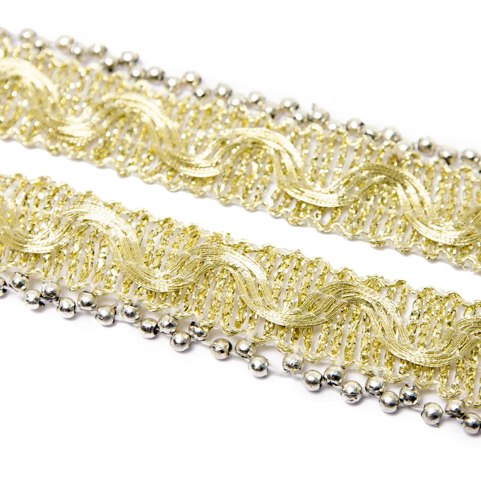 Wave Lurex Trim w Beaded Edge