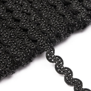 Ric-Rac Lurex Trim w Beaded Centre