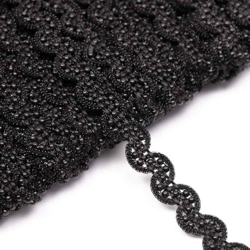 Ric-Rac Lurex Trim w Beaded Centre