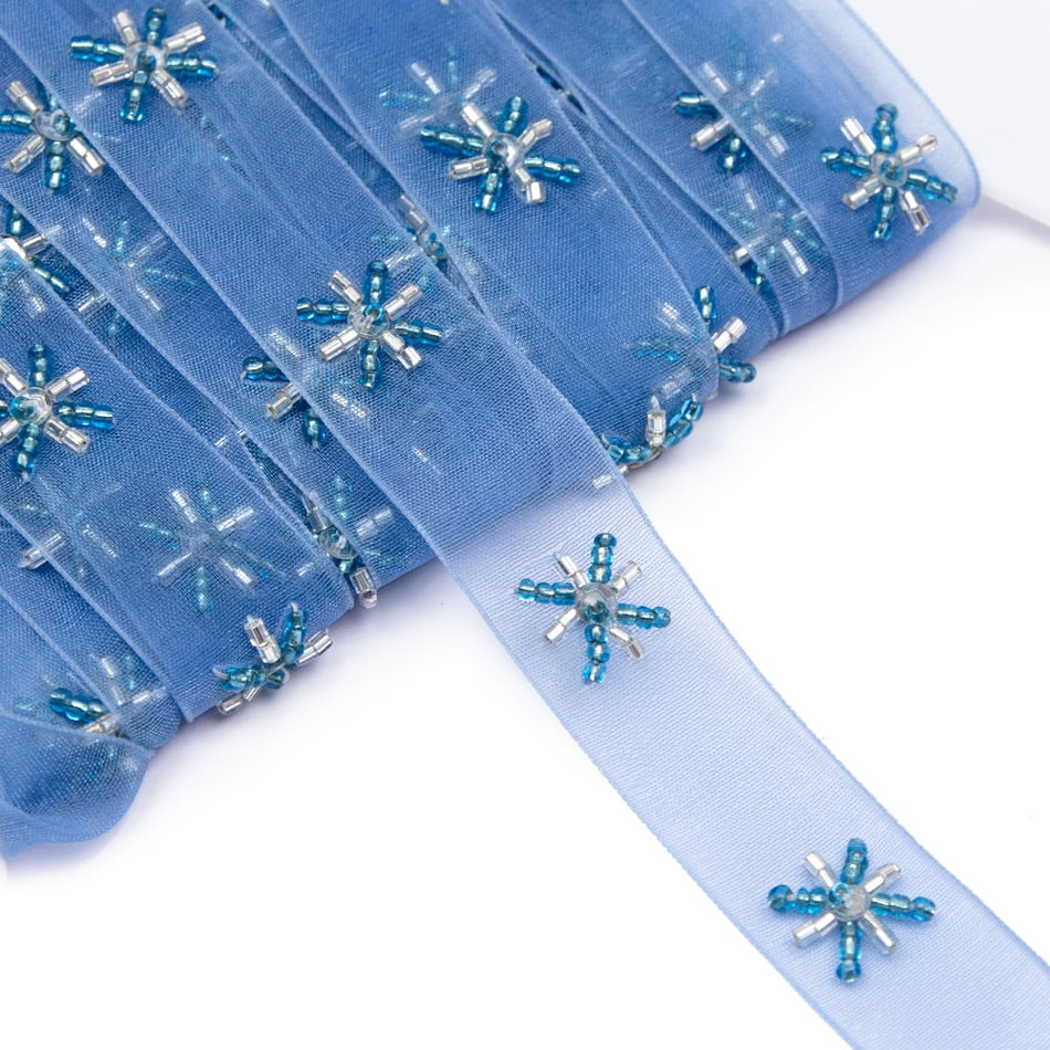 Organza Trim - Sequin & Beaded Stars