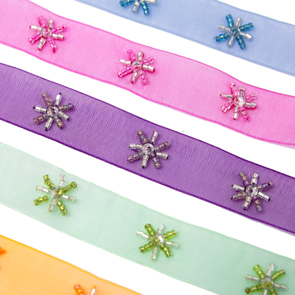 Organza Trim - Sequin & Beaded Stars